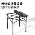 牧高笛户外露营野餐便携碳钢折叠蛋卷桌野餐野营装备山享方形蛋卷桌  曜石黑L 适用2-6人