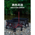 AREFFA户外露营车折叠推车野餐营地车大容量旅行野营装备四向手拉车拖车 150L 有刹车 橄榄绿露营车+面板