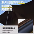 野外露营加厚黑胶蝶形涂银长方形天幕帐篷遮阳棚防晒便携轻便户外 春亚纺黑胶 4.3*5米蝶形天幕