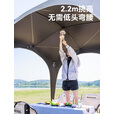 black dog黑狗自动穹顶天幕速开户外露营自立免搭建黑胶遮阳棚 速开穹顶天幕拉链款夜幕黑