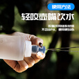 煦凛德国品牌水袋户外便携运动软水壶徒步骑行折叠水袋马拉松跑步越野 浅蓝500ml