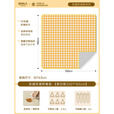 原始人野餐垫防水防潮加厚铝膜防潮垫户外露营耐磨轻便折叠四季通用便携 黄白格200*180【五层加厚】