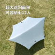 挪客Naturehike黑胶六角天幕帐篷户外露营野营野炊野餐防晒遮阳棚 海沫石绿（含天幕杆）