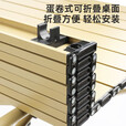 顺优户外折叠桌子碳钢合金蛋卷桌椅露营野餐桌便携式全套装备用品桌椅 卡其色120CM长桌【适合6-8人】