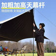 野外露营加厚黑胶蝶形涂银长方形天幕帐篷遮阳棚防晒便携轻便户外 春亚纺黑胶 4.3*5米蝶形天幕