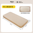 原始人拉丝充气床垫超硬全自动气垫床打地铺家用户外露营弹丝云床 单人-加厚20CM床笠(抗菌亲肤)