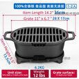 饷亨铸铁烧烤炉庭院烤炉食品级无涂层铸铁烧烤炉户外木炭烧烤架酒精烤 M28标准款