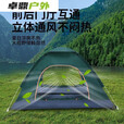 帐篷户外全自动防雨单双人家用防晒防虫室内床上保暖儿童露营 12人天窗款墨绿 单个帐篷