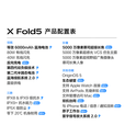 vivo XFold5 折叠屏手机【24期免息】新品上市 5G游戏拍照 vivoxfold5 折叠 蔡司超级长焦 蓝海电池 钛度 12GB+256GB 官方标配