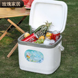 保温箱冷藏72小时加厚保温箱商用摆摊车载户外保鲜钓鱼保冷手提野 5升【送冰袋5个+冰板1个】蓝色