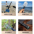 户外多功能铲赶海爬山露营野外钓鱼便携铲子挖土花园430不锈钢铲 黑色带指南针 黑色带指南针一把装