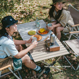 Naturehike挪客星简蛋卷桌折叠桌 户外公园露营装备野餐烧烤便携桌子可收纳 卡其色/S