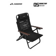 山趣（ShineTrip）户外05系六档调节躺椅铝合金加大加宽露营椅战术风便携躺椅子 逐暮黑(含头枕，不含侧边包)