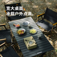 Naturehike挪客蛋卷桌户外露营桌子野外折叠桌野餐桌便携野营装备 黑色/M