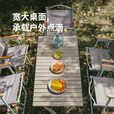 Naturehike挪客星简蛋卷桌折叠桌 户外公园露营装备野餐烧烤便携桌子可收纳 卡其色/S