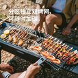 挪客墨烟多功能立式烧烤炉家用烧烤架户外便携碳烤烤串烤肉炉子 黑色/置物款