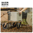 疆屿户外折叠露营车第一名超大号野餐旅行摆摊儿童可躺沙滩小推车 卡其越野后开款【7寸宽轮 前轮双刹】350L