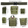 京逸户外登山战术腰带8件套多功能腰封快拆军迷竞技装备CS作战腰挂包 卡其色-战术执勤腰封八件套【适 均码
