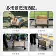 Naturehike挪客轻盈折叠小推车户外露营野餐家用快递买菜拉车小拖车轻量便携 亚麻棕/ 90L