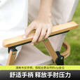 北山狼 便携式户外折叠椅野外露营克米特椅家用庭院休闲椅子 中号卡其黄架