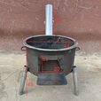 柏潮特厚煤气罐改装超厚新款柴火木柴农村家用烧拆户外炉子移动灶台 特厚煤气罐灶 （口径28厘米）