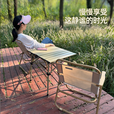 户外折叠椅子耐用克米特椅便携超轻沙滩露营装备野餐马扎钓鱼凳子 大号卡其