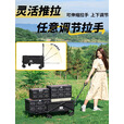 探险者（TAN XIAN ZHE）快递车小拖车推车折叠轻便买菜家用小车搬运行李车旅行车露营车 曜石黑【后开平折款】加大车身