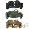 京逸户外登山战术腰带8件套多功能腰封快拆军迷竞技装备CS作战腰挂包 卡其色-战术执勤腰封八件套【适 均码