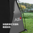 北山狼 穹顶天幕户外露营涂银防晒 凉亭超大帐篷防风防水 野营遮阳棚  碳黑大号-布面门帘