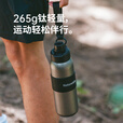 挪客追风纯钛运动水壶户外杯子露营双层钛杯骑行大容量便携吸管保温杯 太空灰