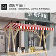 摆摊展示架摆摊折叠桌集市摊位架子推车夜市摆摊神器小吃车折叠桌 红白色120*60*200无桌布无灯