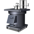 烽点柴火灶烧木柴炉家用农村取暖室内无烟移动加厚铁锅台户外移动升温 40极光柴火炉+40锅+水壶4米管配