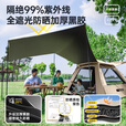 探险者（TAN XIAN ZHE） 帐篷户外露营防雨过夜公园野外儿童家庭全自动便携遮阳黑胶帐篷 5-8人帐篷+天幕【露营过夜全套】