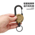 时鸟路亚伸缩扣钥匙扣失手绳伸缩挂钩钥匙防丢绳防盗扣易拉链锁扣快挂 【军绿色】一个装