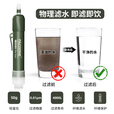 TLXT净水器便携式户外生命饮水吸管过滤取水单兵野外生存装备