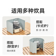 原始人（The Primitive）户外卡式挡风板炉具围挡防风保温板煤气灶防风罩防风圈防风板台 银本色12片装【铝合金】
