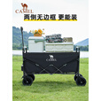 CAMEL露营小拉车营地车买菜溜娃遛狗折叠车家用推车取快递 J42620黑色