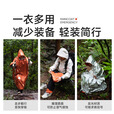 原始人户外徒步防暴雨多功能雨衣应急保温毯登山防寒反光急救毯铝箔生存 M款-铝膜多功能防风保暖雨衣