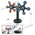 科力浦电动标靶比赛射击靶自动回弹移动网框电子计分标靶玩具户外游戏 电子标靶3位 标配+普通电池