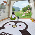 骆驼（CAMEL）x红企鹅 野餐垫户外露营帐篷防潮垫郊游野炊防坐垫地垫地布 200*200cm 米白 174CALP644