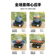 嘻由分体式卡式炉锅具三件套卡磁炉厨房套装全套带锅户外露营全套装备 分体炉+30L收纳包+4气瓶 【液态灰3+1稳压分体炉】