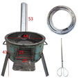 柏潮特厚煤气罐改装超厚新款柴火木柴农村家用烧拆户外炉子移动灶台 特厚煤气罐灶 （口径28厘米）