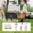 CAMEL户外露营车尾板拓展可折叠营地车野餐小推车手拉车2025新款 【1桌2椅】黑色营地车+可折叠桌板+克米特椅*2