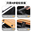 宰搂冠贸裴户外露营车桌板铝合金蛋卷桌营地车桌面卷便携折叠野餐 5寸木纹碳钢桌板