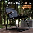 山之客（MOUNTHIKER）户外铁管折叠椅便携大承重稳固露营椅休闲钓鱼椅靠背椅野餐野营椅 磐石铁管折叠椅【黑色】