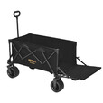 原始人户外露营折叠推车营地车手拉拖车野餐野营拖车遛娃便携买菜小拉车 200L 曜石黑-万向越野轮+桌板