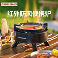 CAMELJEANS红外线卡式炉分体式户外煮茶炉便携式露营炊具2025新款 【围炉叹茶】炉+250g气瓶*4+烧水壶+挡风板
