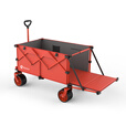 北欢露营车S14铝合金红色限定款户外折叠野餐超大营地手推车 560L 脉冲红-航空铝合金+10cm越野轮
