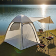 篷爸爸【冬季露营爆款】透明泡泡屋帐篷2-3人速开防风防寒大天幕加厚PVC 卡其色帐顶
