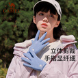骆驼（CAMEL）新品户外手套女冬保暖骑行登山加绒防滑触屏运动手套男 【薄绒内里】碳灰，A1W3GZ103 M
